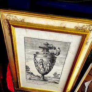 Vintage art in gorgeous frame. From the 90’s